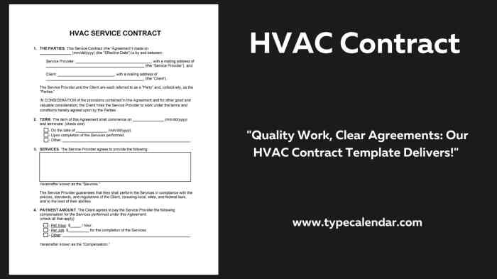 Printable Hvac Maintenance Contract Template - Printable Templates